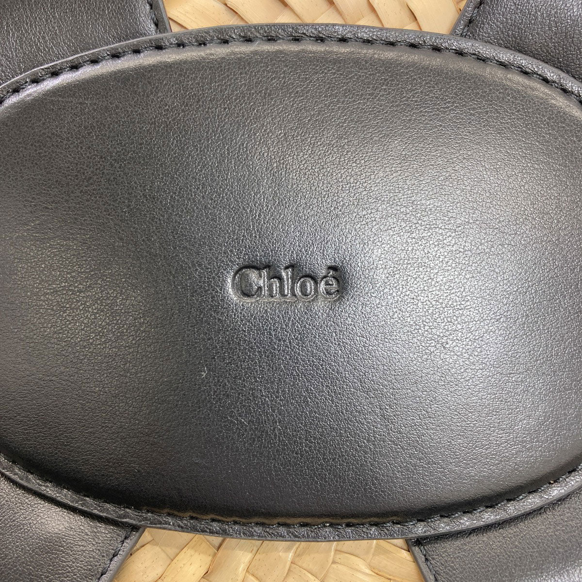 CHLOE Sense Small Basket 2WAY Handbag Raffia Ladies [Used]