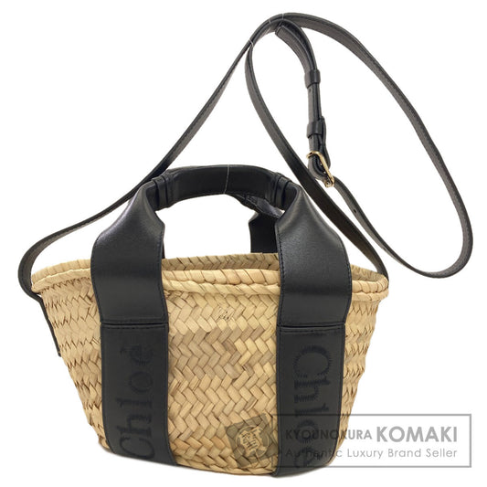 CHLOE Sense Small Basket 2WAY Handbag Raffia Ladies [Used]