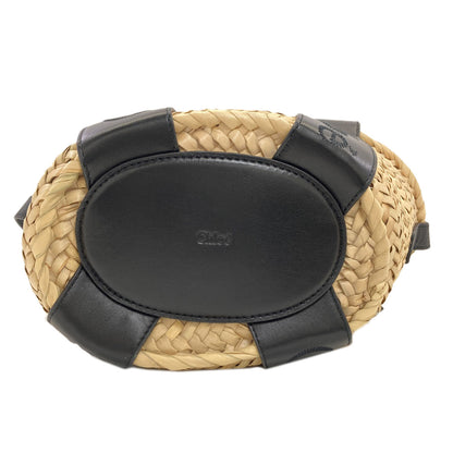 CHLOE Sense Small Basket 2WAY Handbag Raffia Ladies [Used]