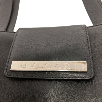 BVLGARI logo Handbag Leather Ladies [Used]