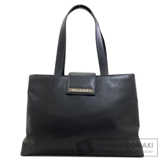 BVLGARI logo Handbag Leather Ladies [Used]