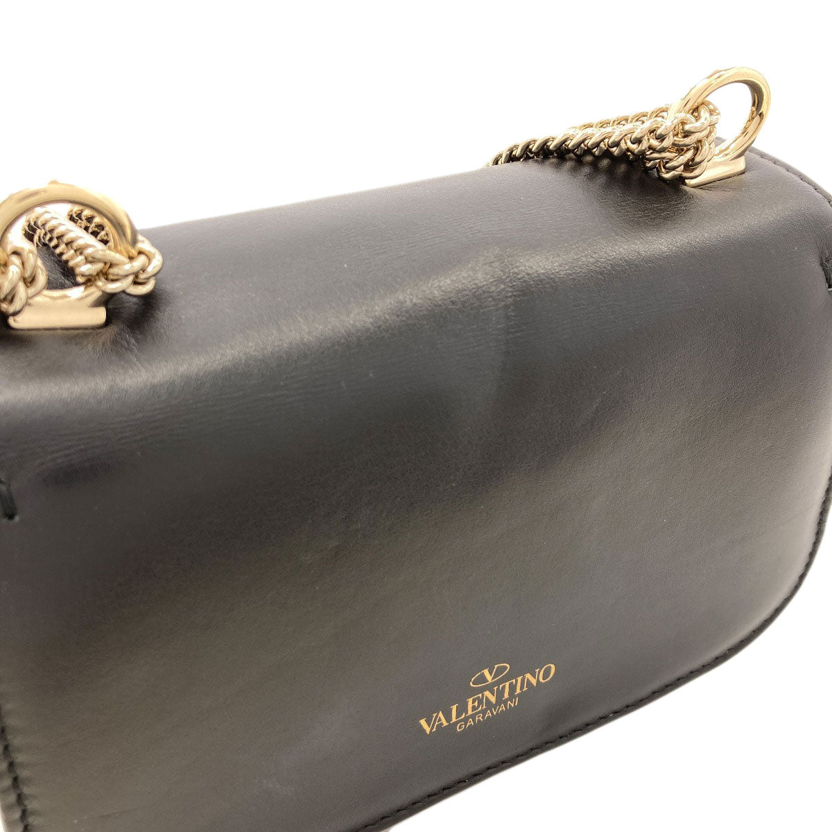 VALENTINO VLTN logo Shoulder Bag Leather Ladies [Used]