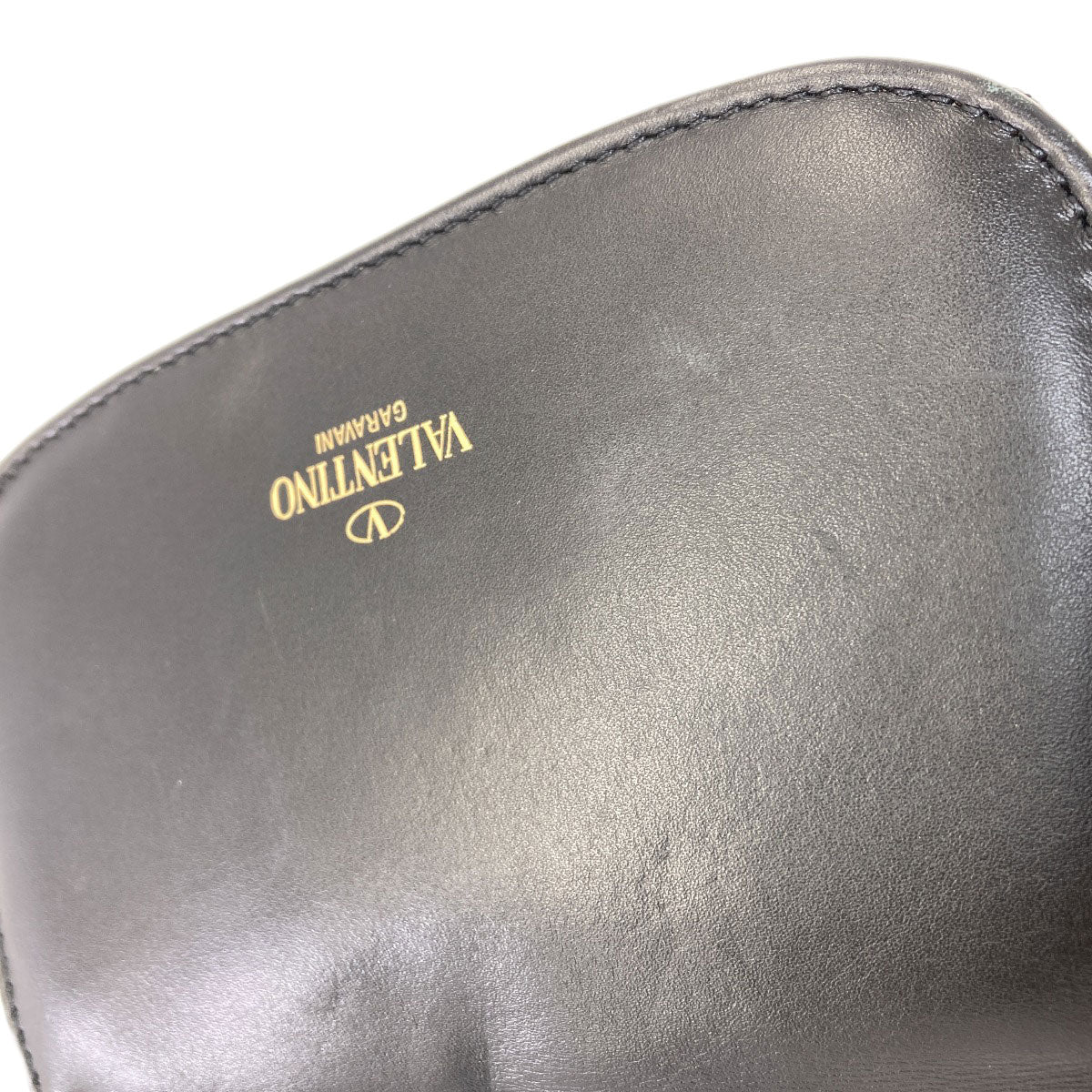 VALENTINO VLTN logo Shoulder Bag Leather Ladies [Used]