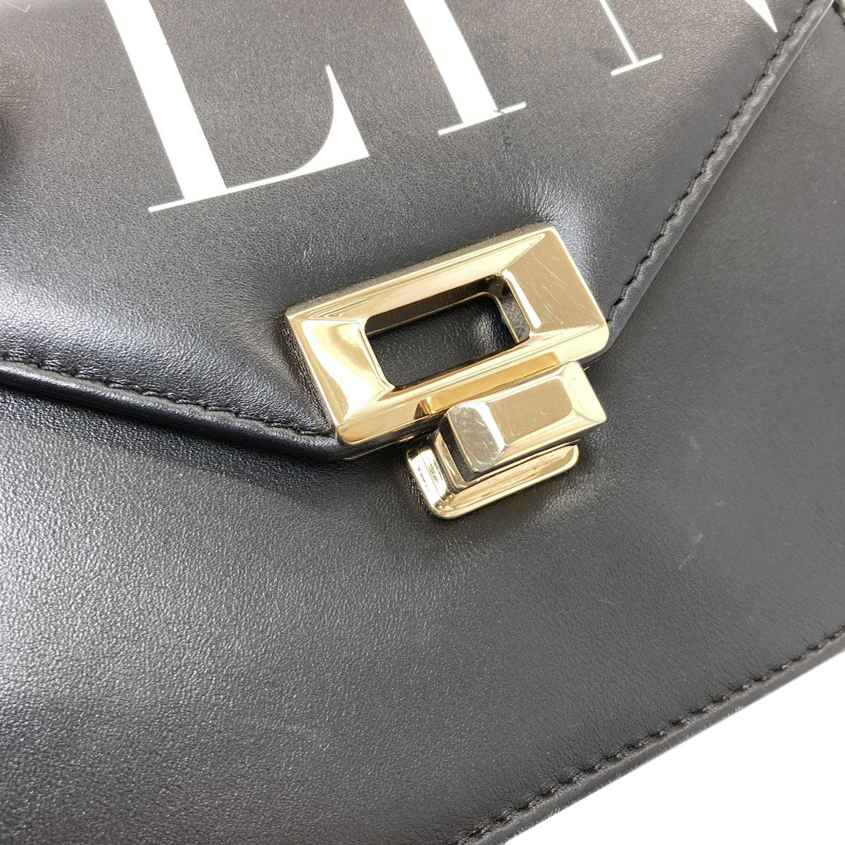 VALENTINO VLTN logo Shoulder Bag Leather Ladies [Used]