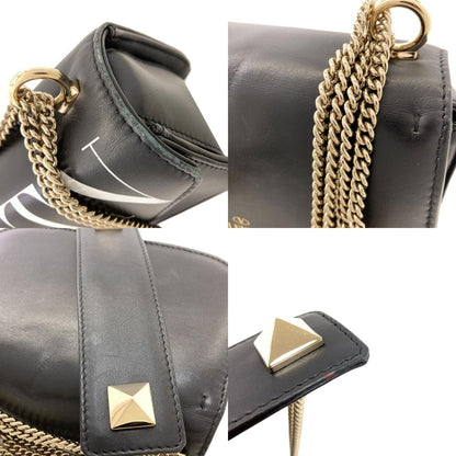VALENTINO VLTN logo Shoulder Bag Leather Ladies [Used]