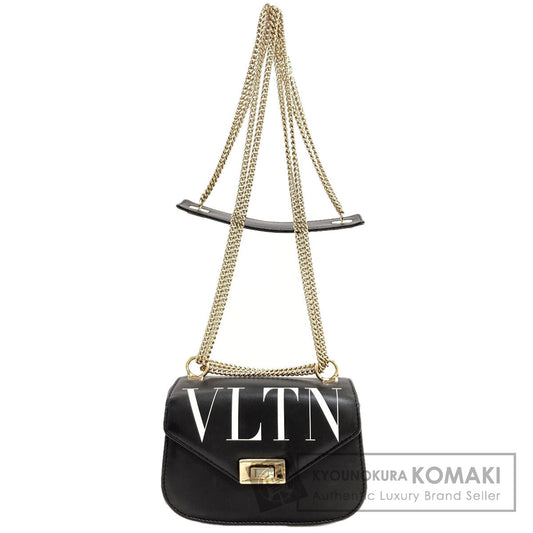 VALENTINO VLTN logo Shoulder Bag Leather Ladies [Used]