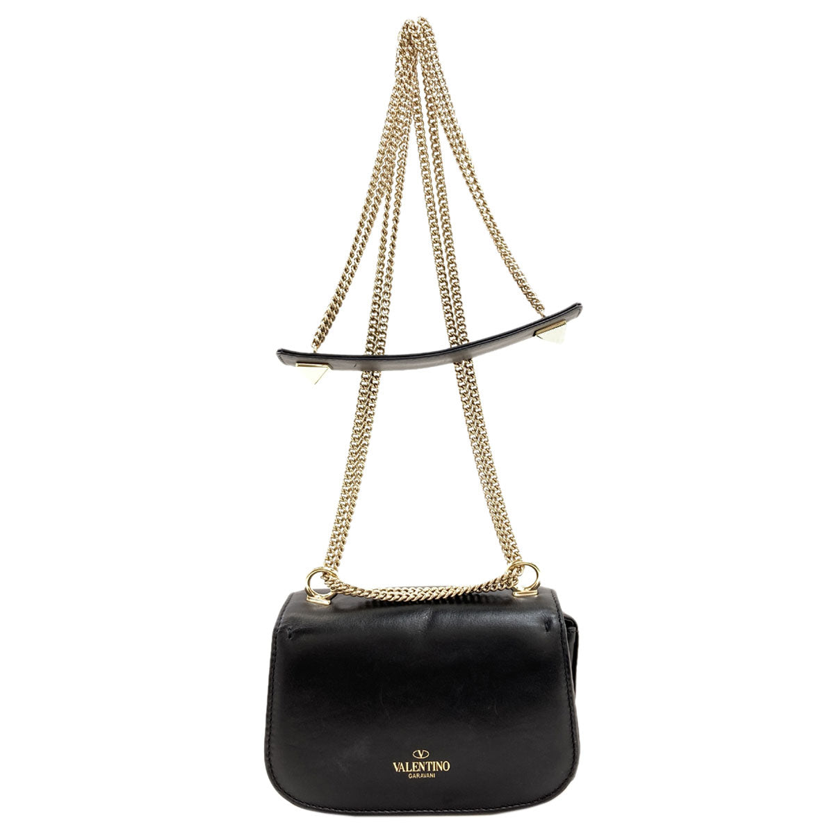 VALENTINO VLTN logo Shoulder Bag Leather Ladies [Used]