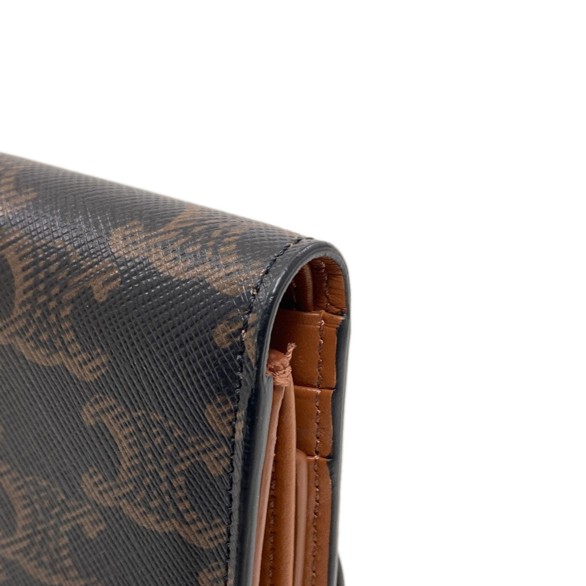 CELINE Triomphe Flap Tri-fold Bifold Wallet with Coin Pocket PVC Ladies [Used]