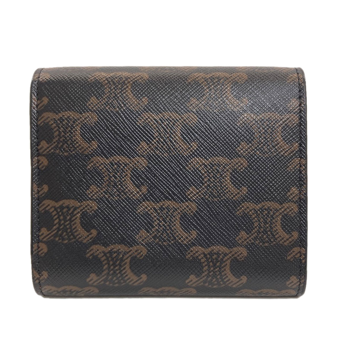 CELINE Triomphe Flap Tri-fold Bifold Wallet with Coin Pocket PVC Ladies [Used]