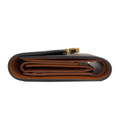 CELINE Triomphe Flap Tri-fold Bifold Wallet with Coin Pocket PVC Ladies [Used]