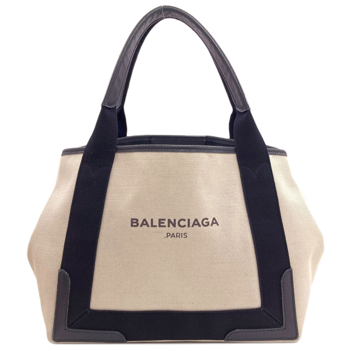 BALENCIAGA 339933 NAVY CABAS S Handbag Canvas Ladies [Used]