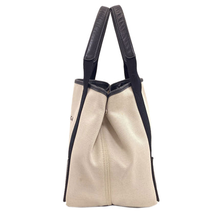 BALENCIAGA 339933 NAVY CABAS S Handbag Canvas Ladies [Used]