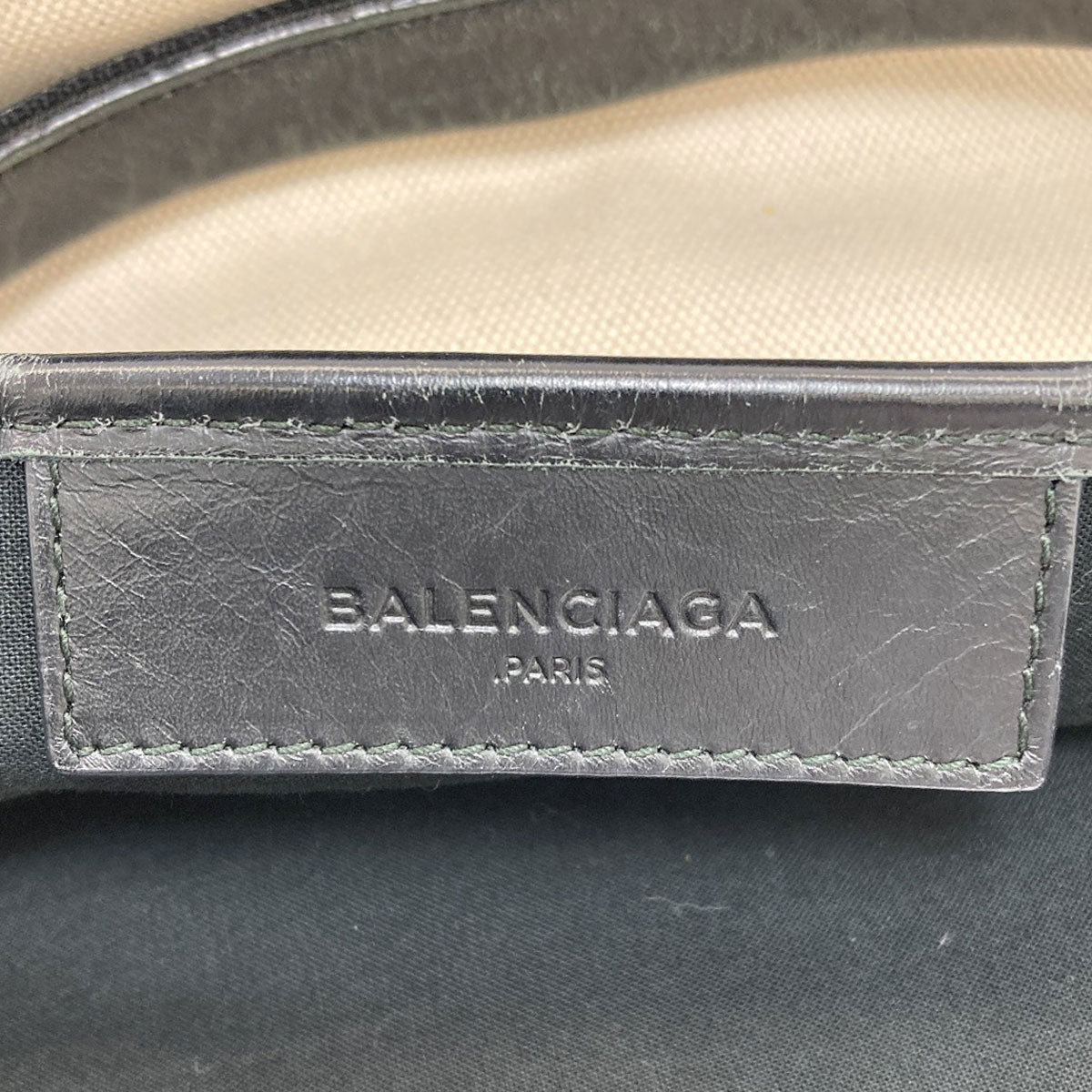 BALENCIAGA 339933 NAVY CABAS S Handbag Canvas Ladies [Used]