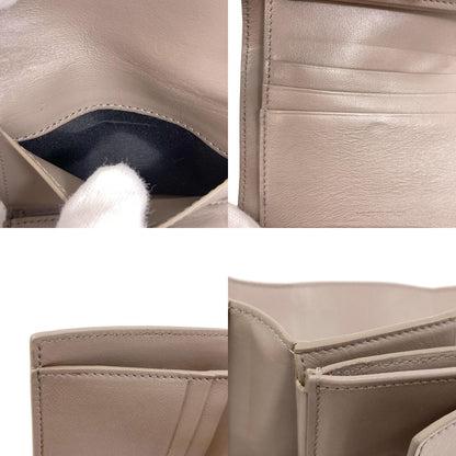 CELINE Triomphe Flap Tri-fold Bifold Wallet with Coin Pocket Calf Ladies [Used]