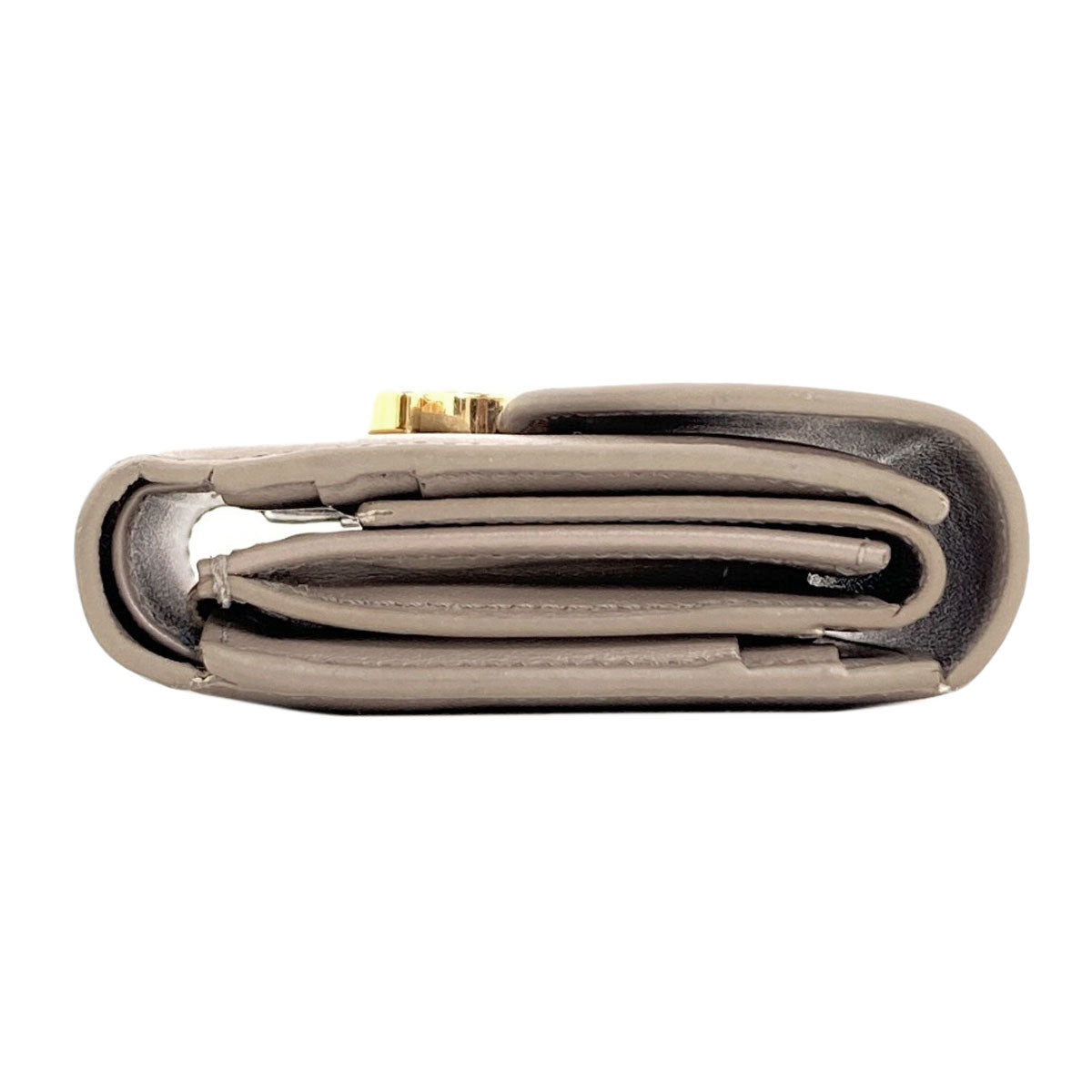 CELINE Triomphe Flap Tri-fold Bifold Wallet with Coin Pocket Calf Ladies [Used]
