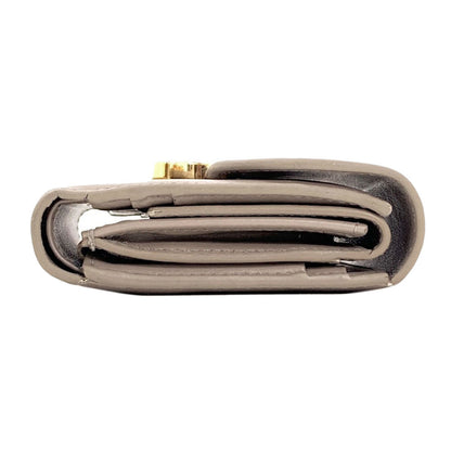 CELINE Triomphe Flap Tri-fold Bifold Wallet with Coin Pocket Calf Ladies [Used]