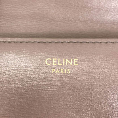 CELINE Triomphe Flap Tri-fold Bifold Wallet with Coin Pocket Calf Ladies [Used]