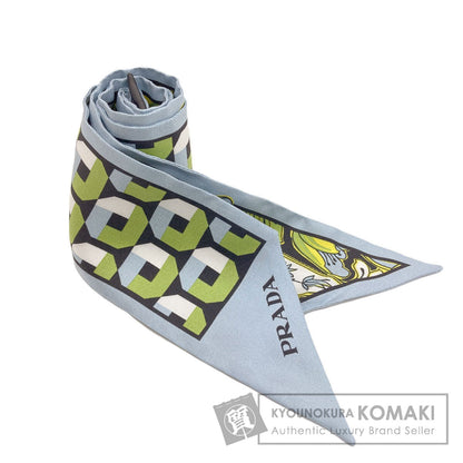 PRADA Printed Silk Twill Skinny Scarf Scarf Silk Ladies [Used]
