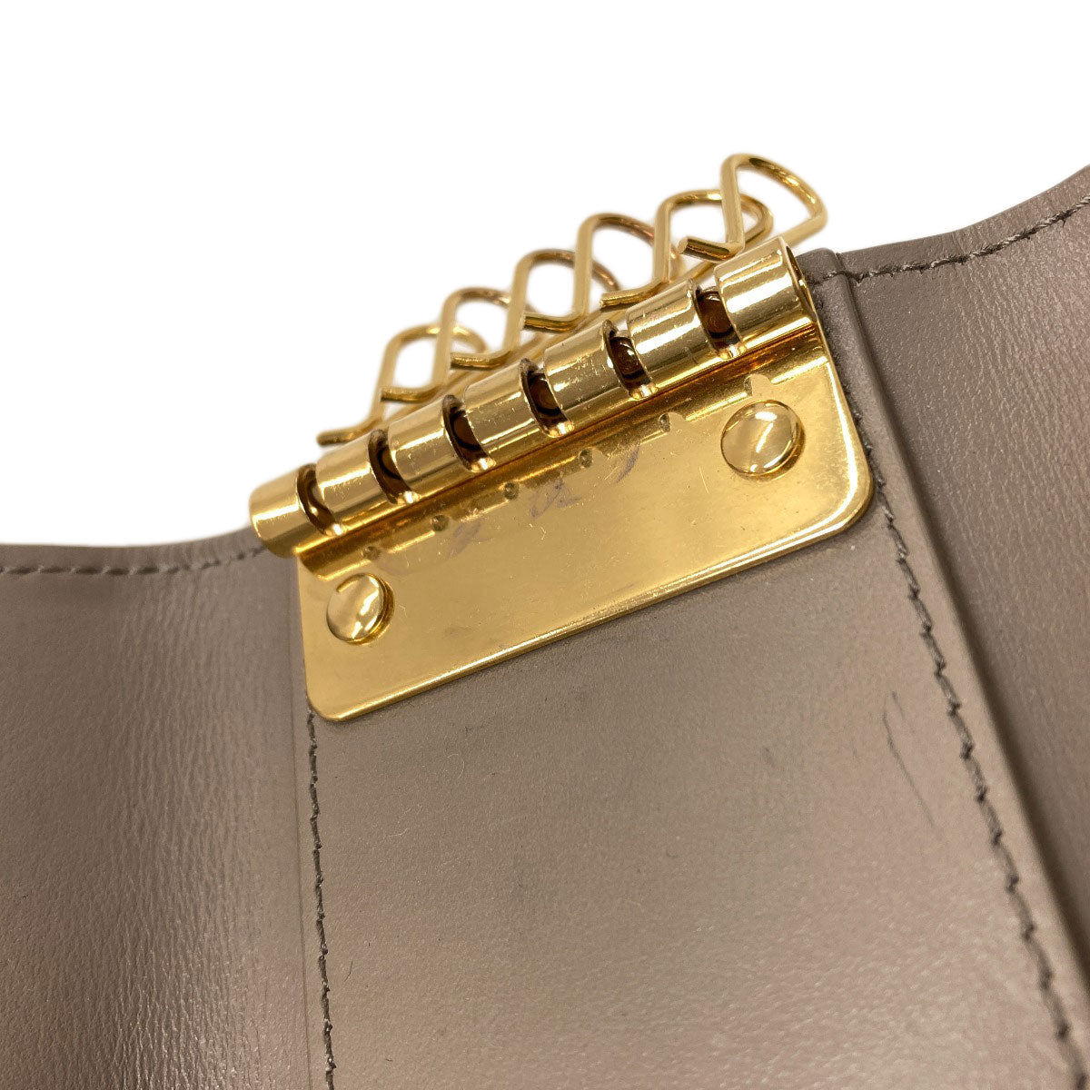 CELINE Triomphe key holder Calf Ladies [Used]