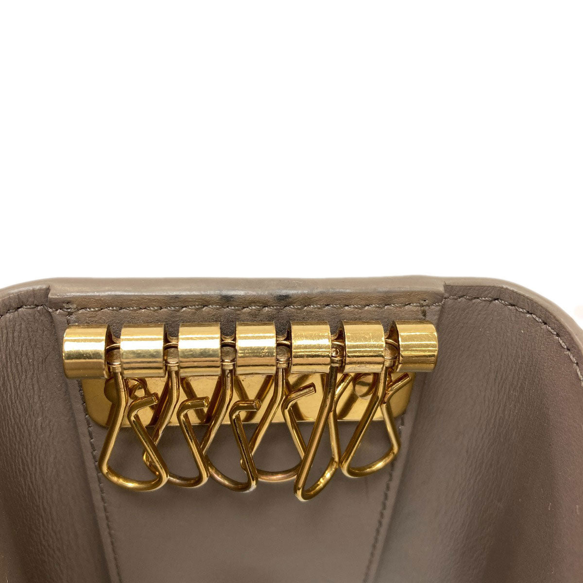 CELINE Triomphe key holder Calf Ladies [Used]