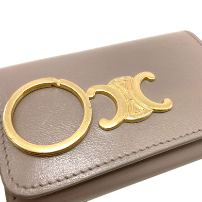 CELINE Triomphe key holder Calf Ladies [Used]