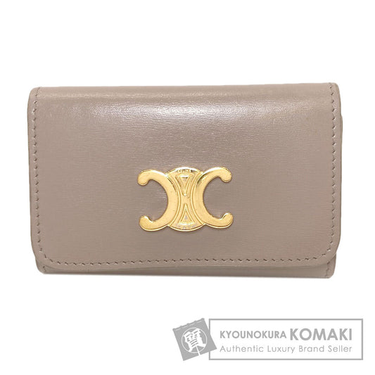 CELINE Triomphe key holder Calf Ladies [Used]