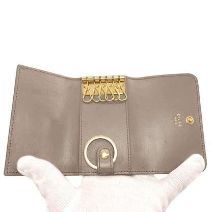 CELINE Triomphe key holder Calf Ladies [Used]