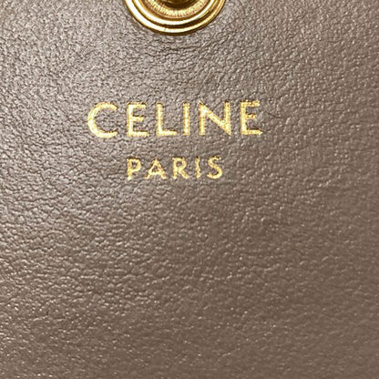CELINE Triomphe key holder Calf Ladies [Used]