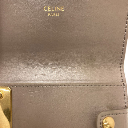 CELINE Triomphe key holder Calf Ladies [Used]