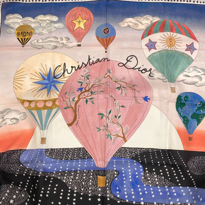 CHRISTIAN DIOR balloon Scarf Silk Ladies [Used]