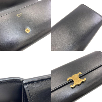 CELINE Triomphe Long wallet (with coin pocket) Calf Ladies [Used]
