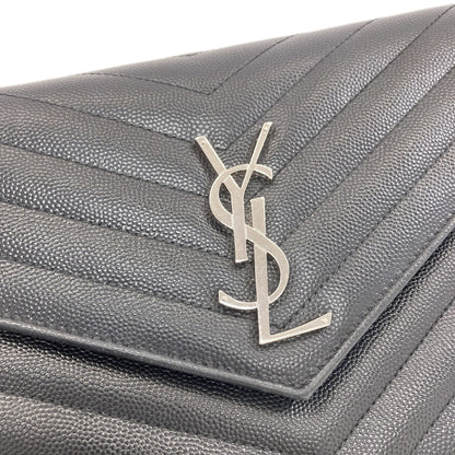 YVES SAINT LAURENT ChainShoulder V stitch Shoulder Bag Calf Ladies [Used]