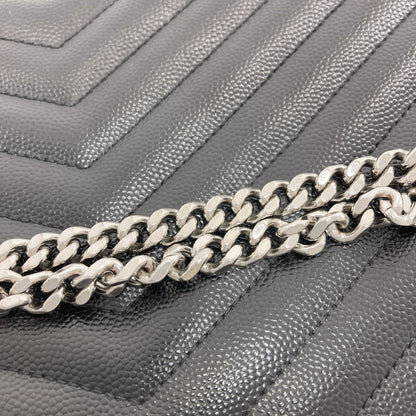 YVES SAINT LAURENT ChainShoulder V stitch Shoulder Bag Calf Ladies [Used]