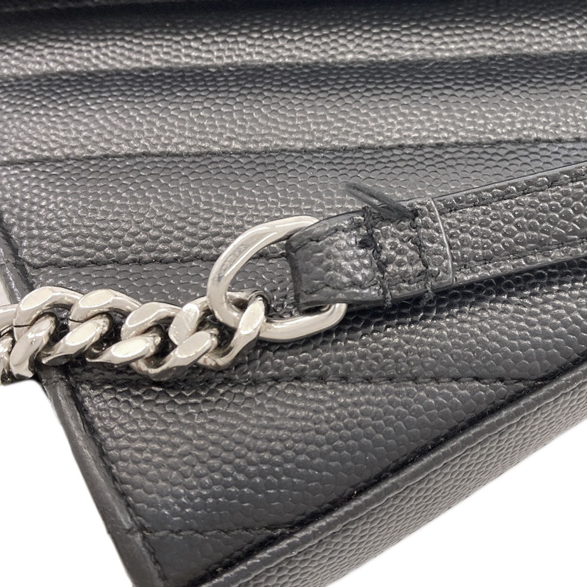YVES SAINT LAURENT ChainShoulder V stitch Shoulder Bag Calf Ladies [Used]