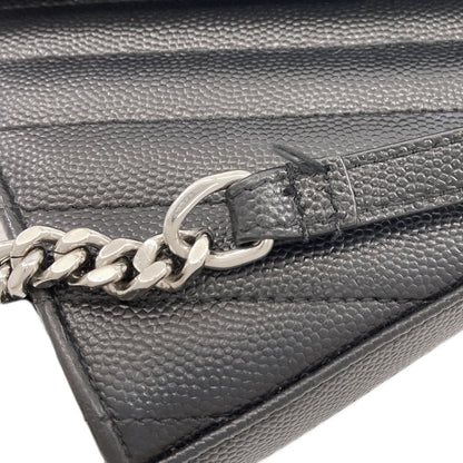 YVES SAINT LAURENT ChainShoulder V stitch Shoulder Bag Calf Ladies [Used]