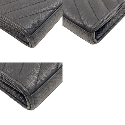 YVES SAINT LAURENT ChainShoulder V stitch Shoulder Bag Calf Ladies [Used]