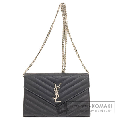 YVES SAINT LAURENT ChainShoulder V stitch Shoulder Bag Calf Ladies [Used]