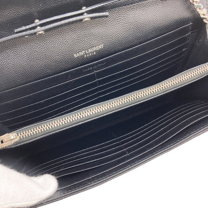 YVES SAINT LAURENT ChainShoulder V stitch Shoulder Bag Calf Ladies [Used]