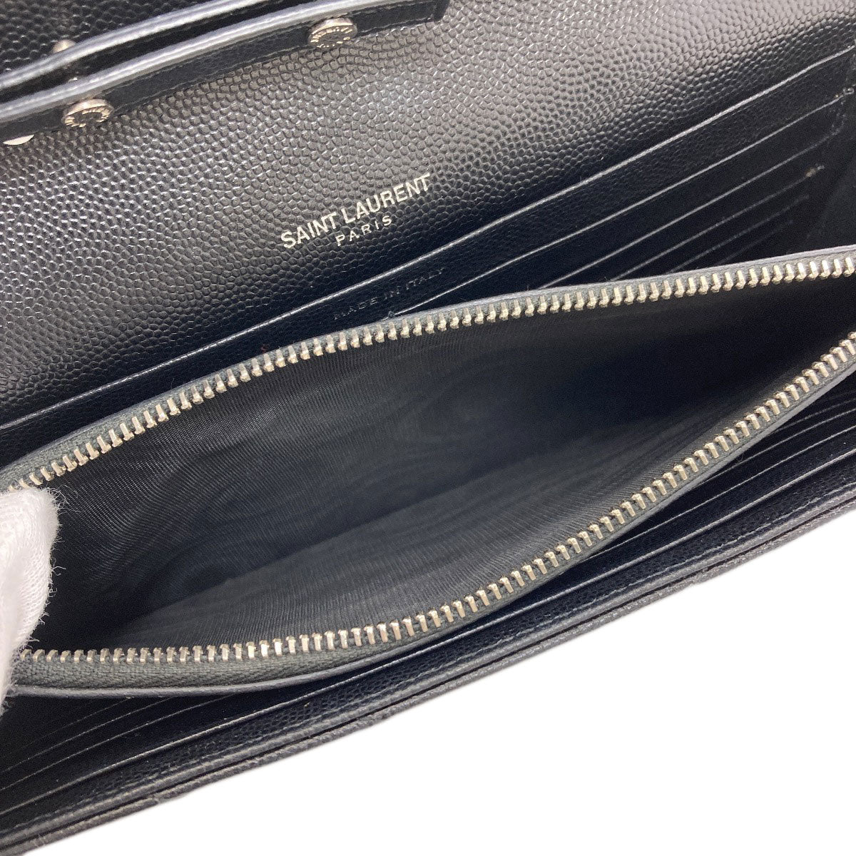 YVES SAINT LAURENT ChainShoulder V stitch Shoulder Bag Calf Ladies [Used]