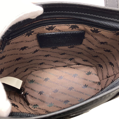 HUNTING WORLD logo Handbag Canvas LeatherLadies [Used]