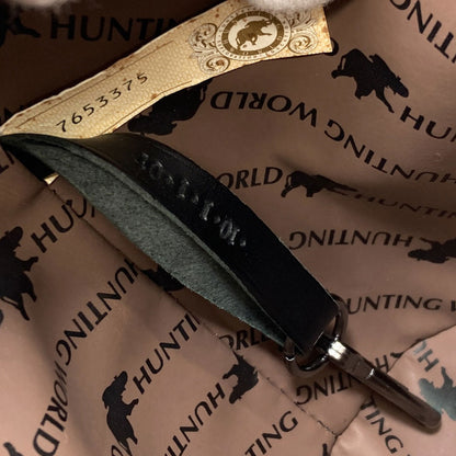 HUNTING WORLD logo Handbag Canvas LeatherLadies [Used]
