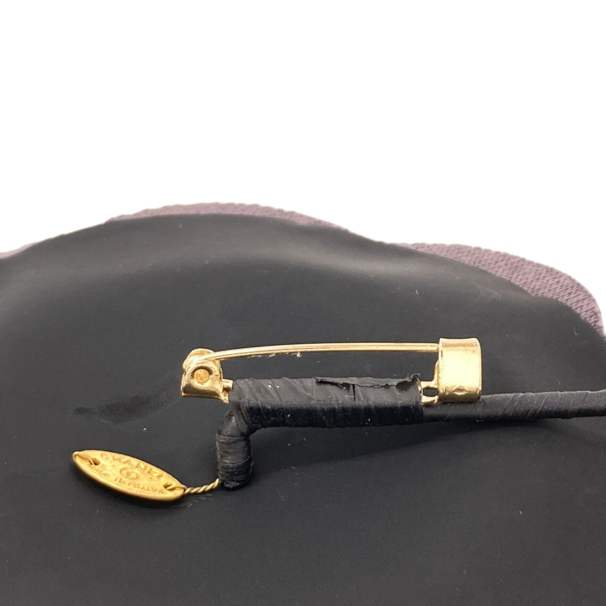 CHANEL Corsage Camelia Brooch Leather Ladies [Used]