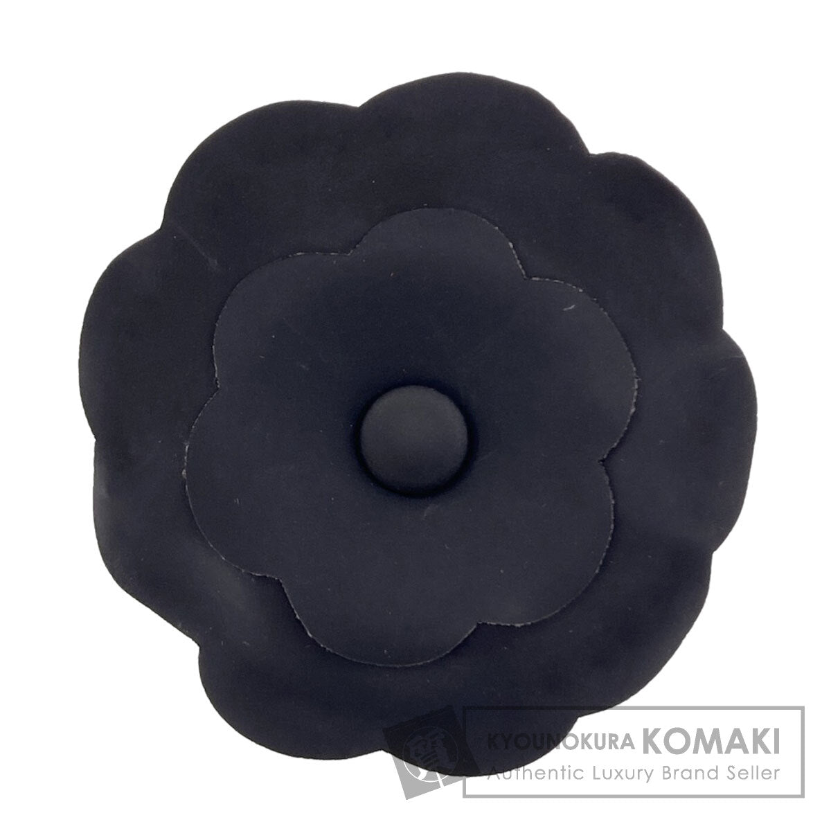 CHANEL Corsage Camelia Brooch Leather Ladies [Used]