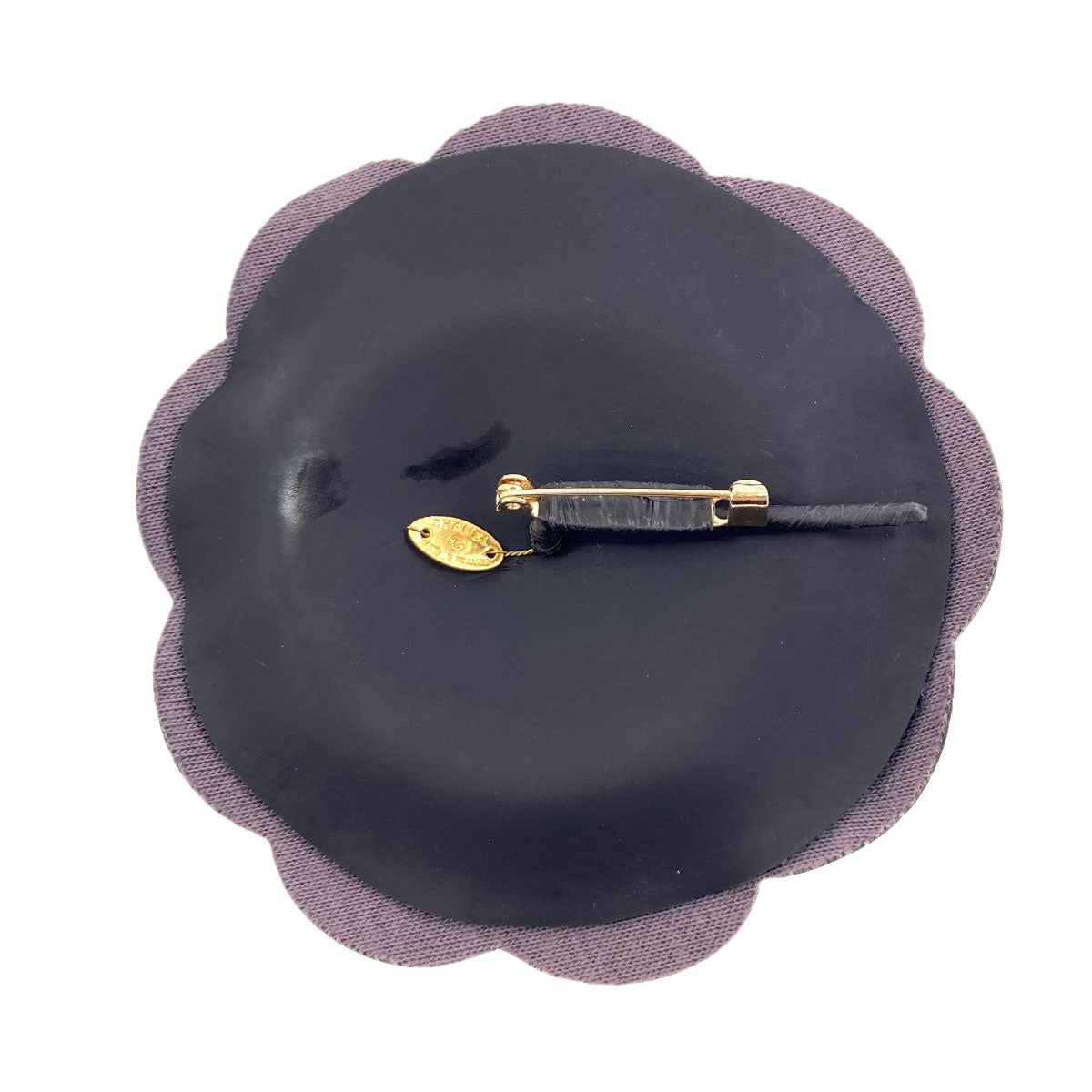 CHANEL Corsage Camelia Brooch Leather Ladies [Used]