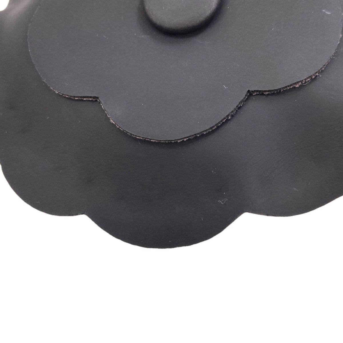 CHANEL Corsage Camelia Brooch Leather Ladies [Used]
