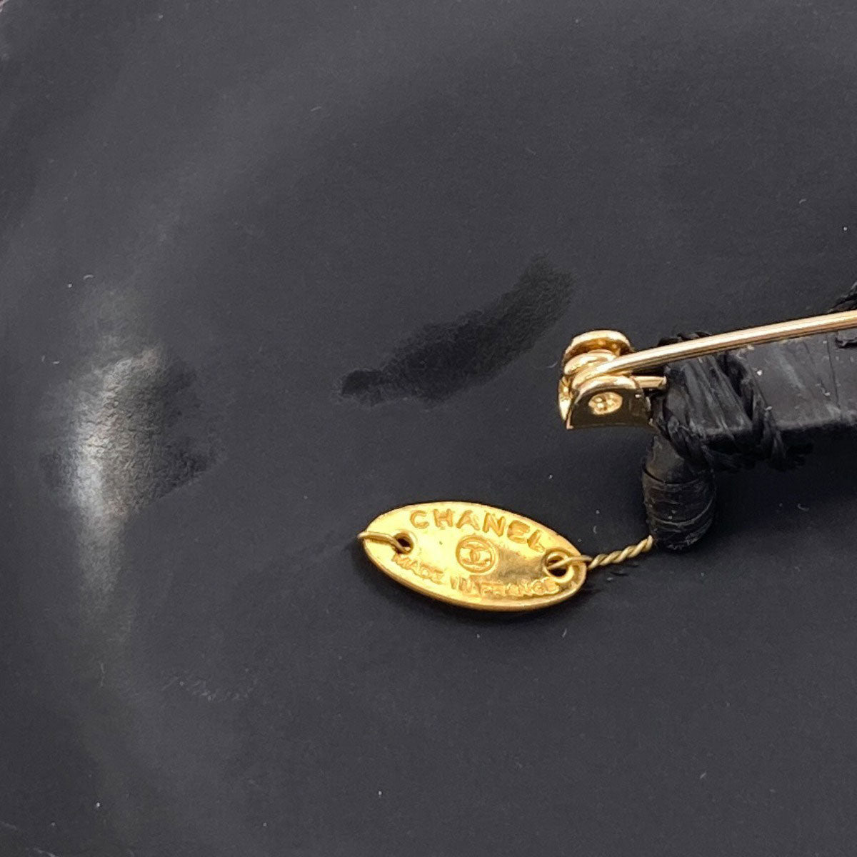 CHANEL Corsage Camelia Brooch Leather Ladies [Used]