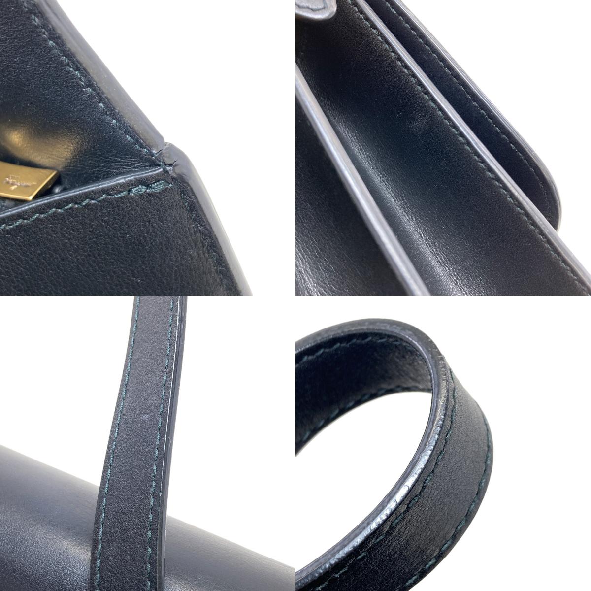 Salvatore Ferragamo Gancini Hardware Long Shoulder Shoulder Bag Leather Ladies [Used]