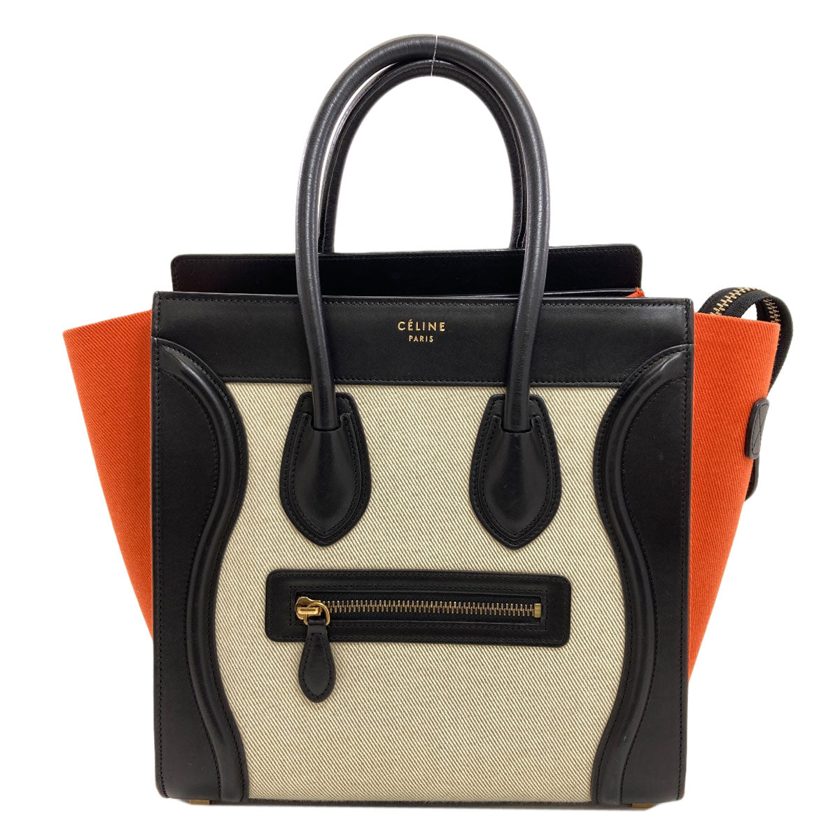 CELINE Luggage micro Handbag Canvas LeatherLadies [Used]