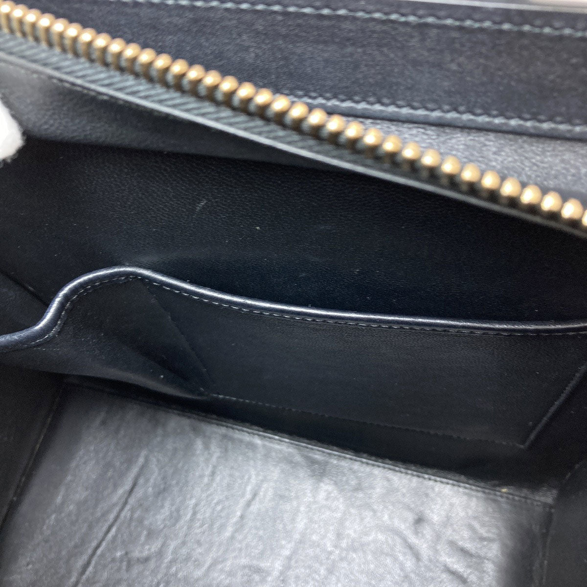 CELINE Luggage micro Handbag Canvas LeatherLadies [Used]