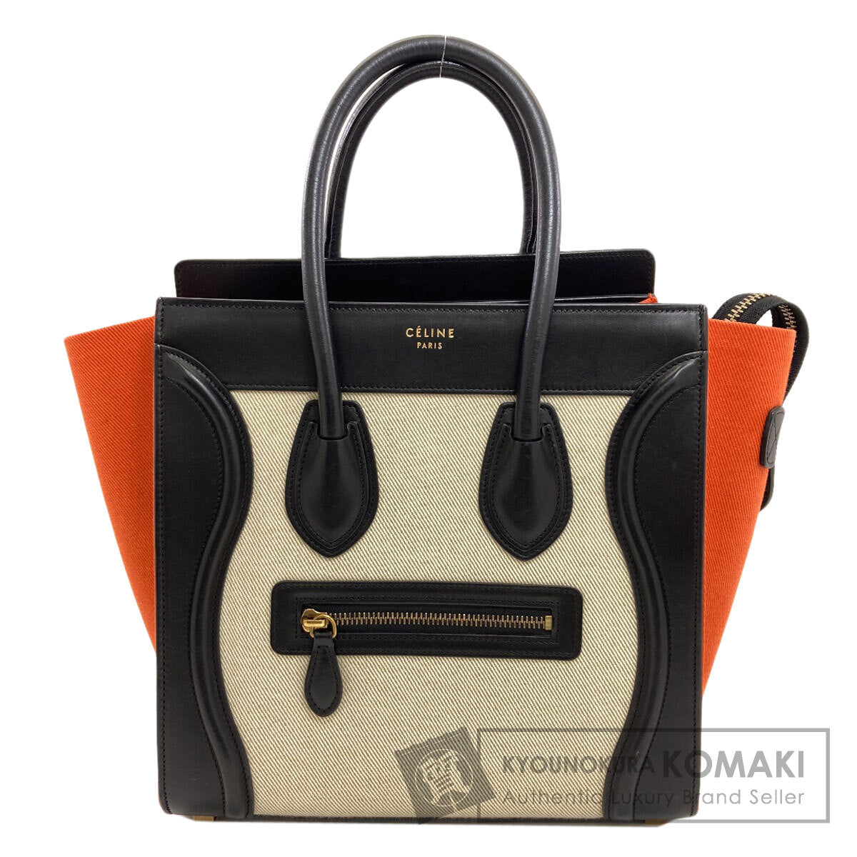 CELINE Luggage micro Handbag Canvas LeatherLadies [Used]